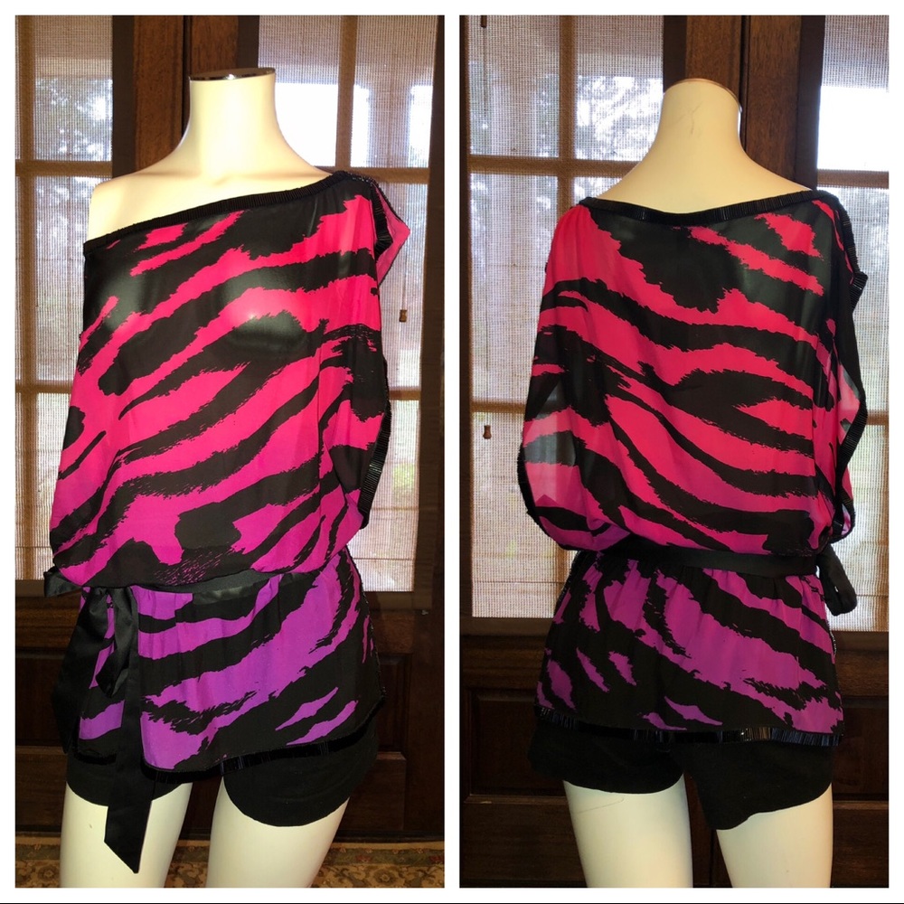 Bebe Silk Beaded Tunic
